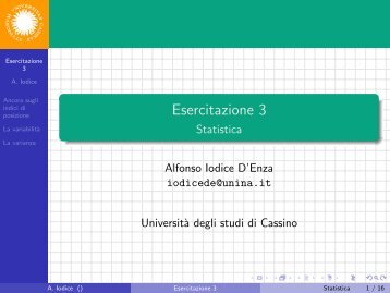 Esercitazione 3 - Statistica