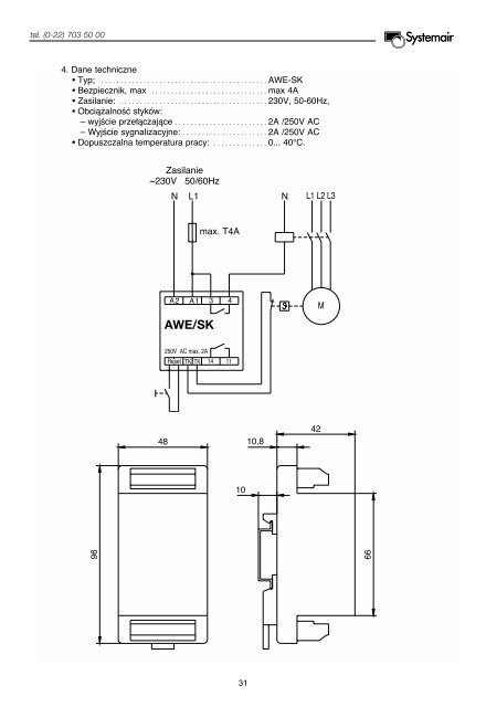 Dokumentacja techniczna - Systemair