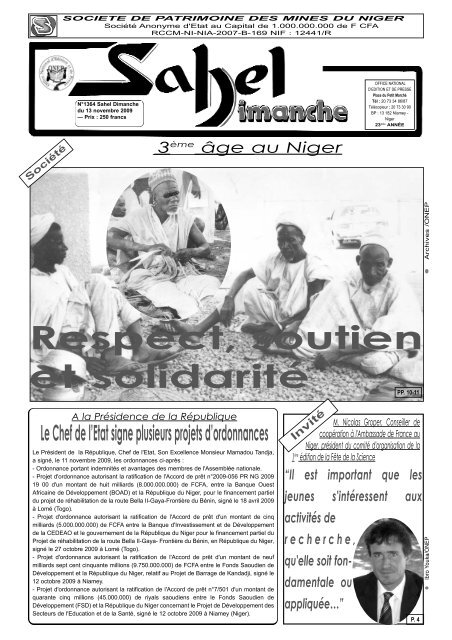 Sahel Dimanche - Nigerdiaspora