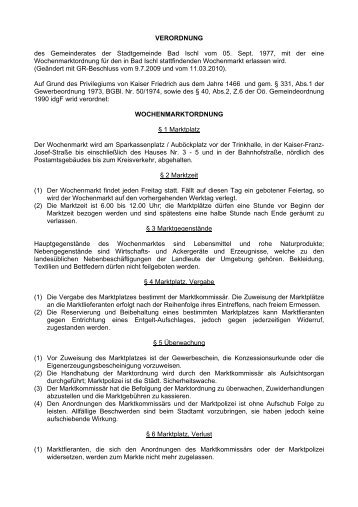 Wochenmarktordnung (13 KB) - .PDF - Bad Ischl