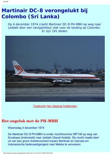 Martinair DC-8 verongelukt bij Colombo (Sri Lanka) - Leonardo