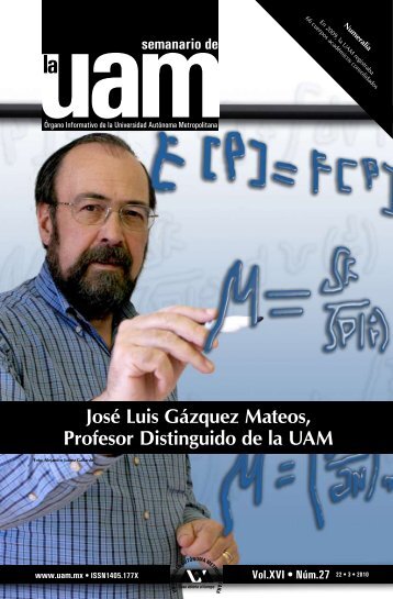 JosÃ© Luis GÃ¡zquez Mateos, Profesor Distinguido de la UAM