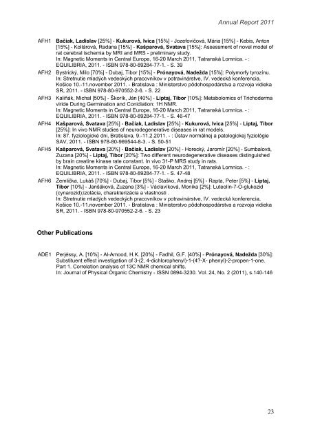 rok 2011 - Fakulta chemickej a potravinÃ¡rskej technolÃ³gie