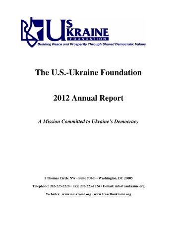 2012 - US-Ukraine Foundation