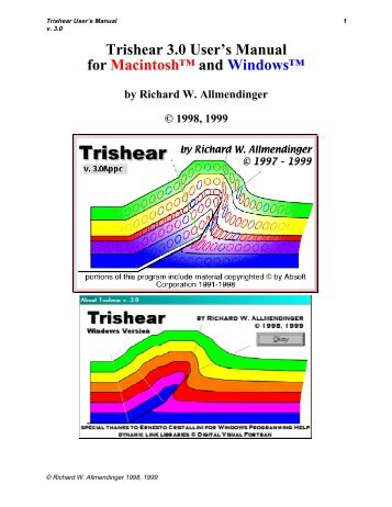 Trishear 3.0 Users Manual