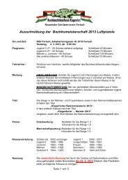 Ausschreibung der Bezirksmeisterschaft 2013 Luftpistole