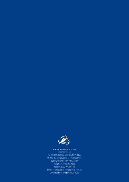 Annual Report 2010/11 - Australian Water Polo Inc