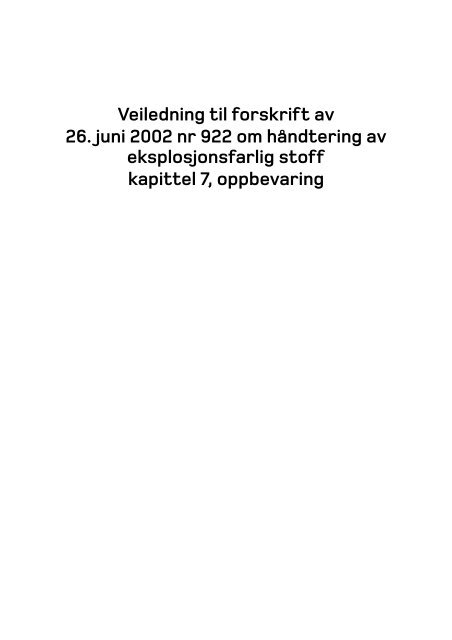 Veiledning Â§ 7 Oppbevaring - Direktoratet for samfunnssikkerhet og ...