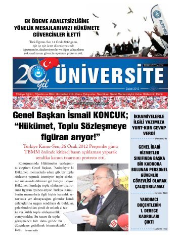 Genel BaÅkan Ä°smail KONCUK; âHÃ¼kÃ¼met, Toplu ... - TÃ¼rk EÄitim-Sen