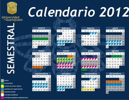 calendario escolar 2012 - Universidad de Guanajuato