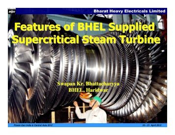 Features of BHEL Supplied Supercritical Steam Turbine - NPTI