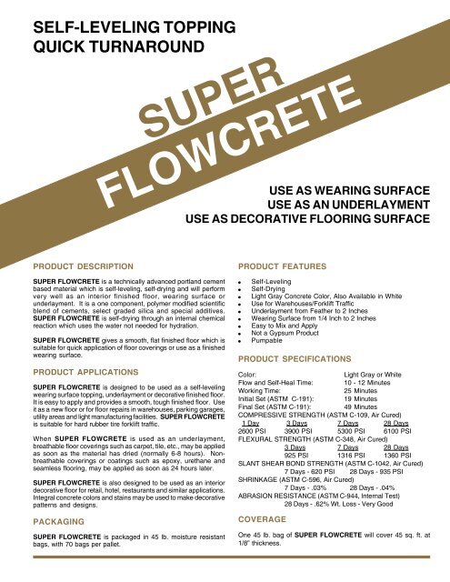 Super Flowcrete Literature NEW 06 04 - masco.net