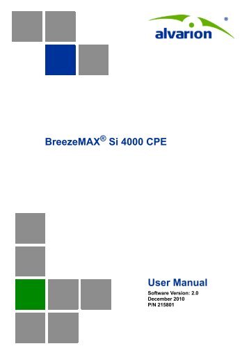 BreezeMAX Â® Si 4000 CPE - Alvarion