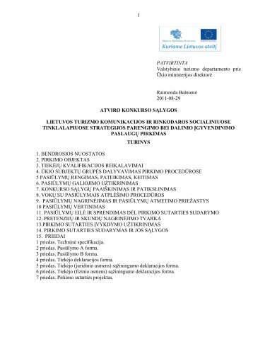 1 PATVIRTINTA Valstybinio turizmo departamento prie Ūkio ...