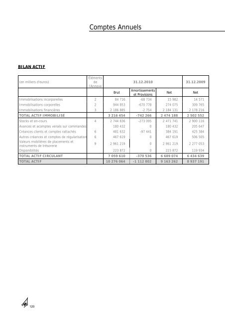 Rapport annuel 2010 - Dassault Aviation