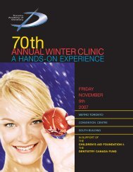 ANNUAL WINTER CLINIC - Toronto Academy of Dentistry