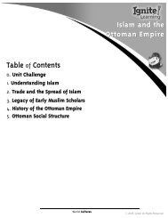 Islam and the Ottoman Empire Table of Contents - Ignite! Learning