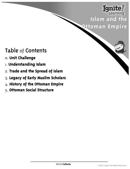 Islam and the Ottoman Empire Table of Contents - Ignite! Learning