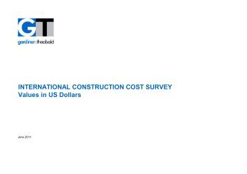 INTERNATIONAL CONSTRUCTION COST ... - Gardiner & Theobald