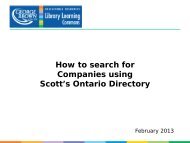 How to search for Companies using Scott's Ontario Directory (PDF)