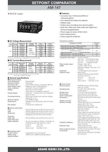 Digital Comparators - Selco Products Company