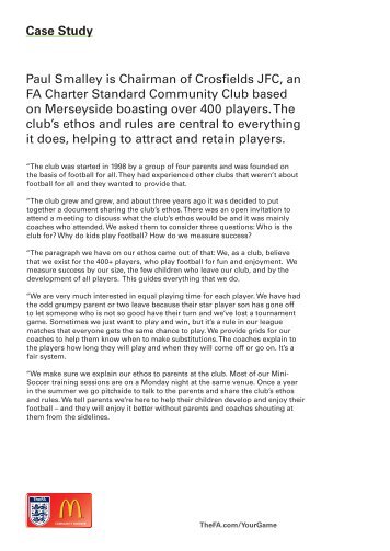 Case Study Paul Smalley is Chairman of Crosfields JFC, an FA ...