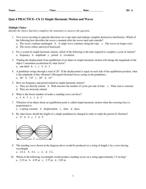 harmonic-motion-worksheet