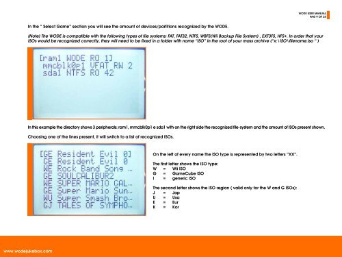 USER ManUal - Wode Jukebox - WODE Wii Optical Drive Emulator ...