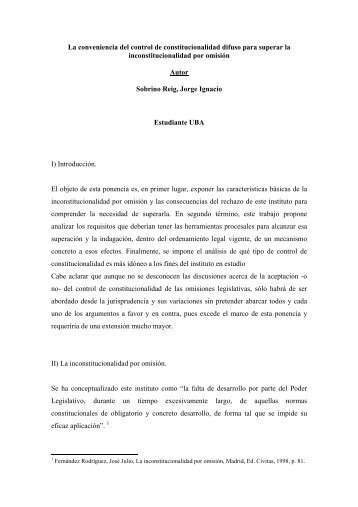 La conveniencia del control de constitucionalidad difuso para ...