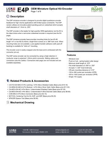 US Digital Encoder Datasheet