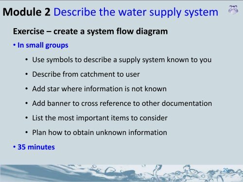 Describe the water supply system