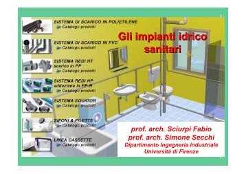 Gli impianti idrico sanitari - Dipartimento di Tecnologie dell ...