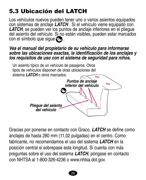 owner's manual manuel d'utilisateur manual del propietario - Graco