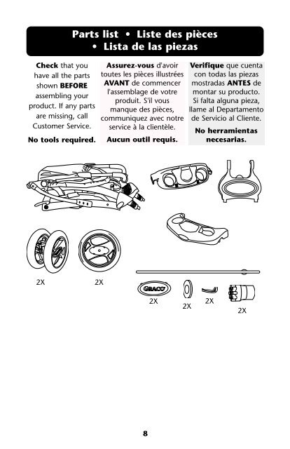 owner's manual manuel d'utilisateur manual del propietario - Graco