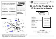 46. Int. Volks-Wandertag in Fulda â Haimbach - Haimbacher SV