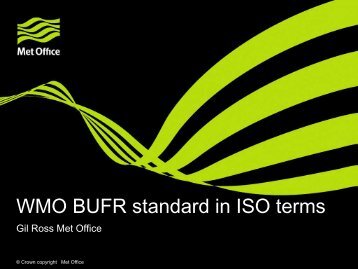 WMO BUFR standard in ISO terms - Open Geospatial Consortium
