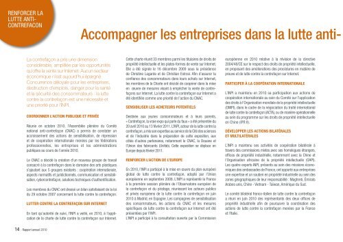 Rapport annuel 2010 - Inpi