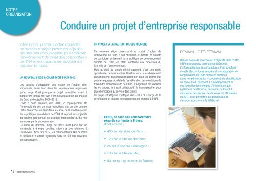 Rapport annuel 2010 - Inpi