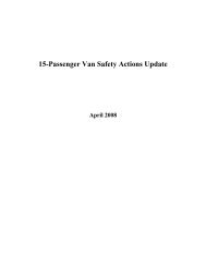15-Passenger Van Safety Actions Update - SaferCar.gov