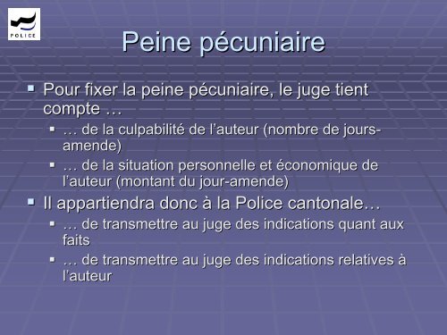 Les peines - Police cantonale Fribourg