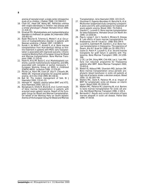 Journal of Hematology - Supplements - Haematologica