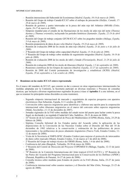 I N F O R M E del perÃ­odo bienal, 2008-09 IÂª PARTE (2008 ... - Iccat