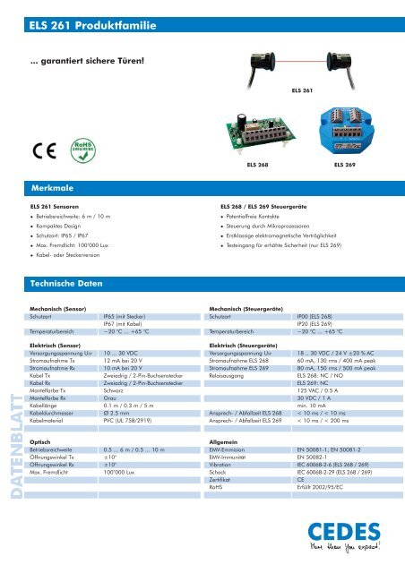 ELS 261 Produktfamilie - Cedes.com