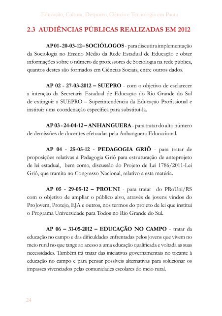 RelatÃ³rio de Atividades de 2011 e 2012 - AssemblÃ©ia Legislativa ...