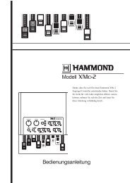 Bedienungsanleitung XMc-2 - Hammond.de