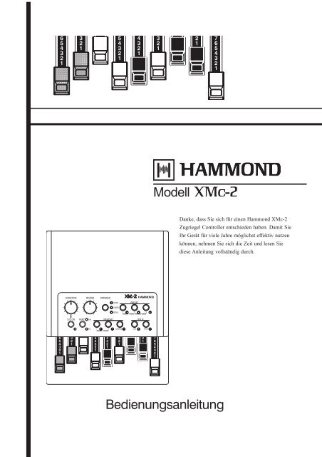 Bedienungsanleitung XMc-2 - Hammond.de