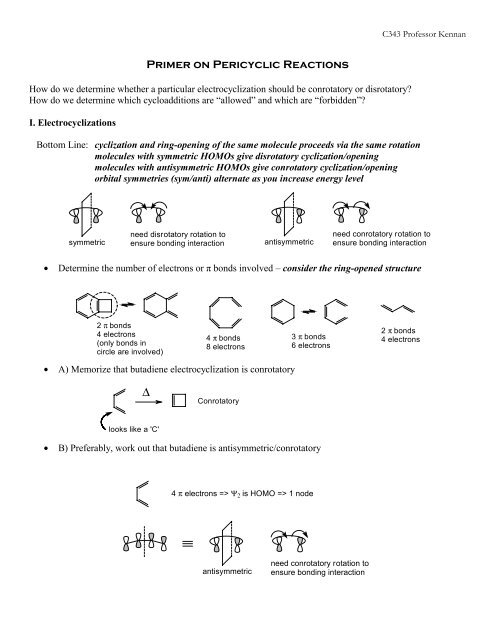 Primer on Pericyclic Reactions