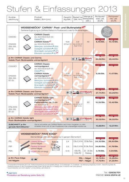 Preisliste 2013 - C-Bergmann