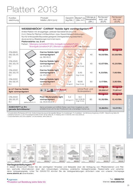 Preisliste 2013 - C-Bergmann