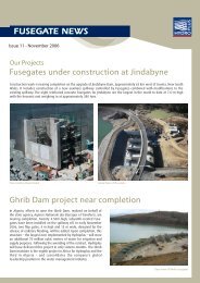Ghrib Dam project near completion Fusegates under ... - Hydroplus